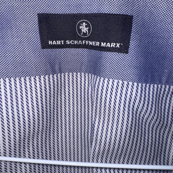 Hart Schaffner Marx Men's Blue Striped Shirt - Picture 2 of 6